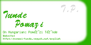 tunde pomazi business card